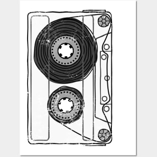 Vintage Retro Mixtape Made in the 80s Cassette Tape Posters and Art